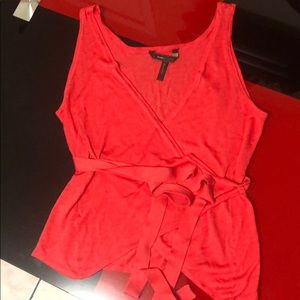 BCBGMaxazria wrap top, S